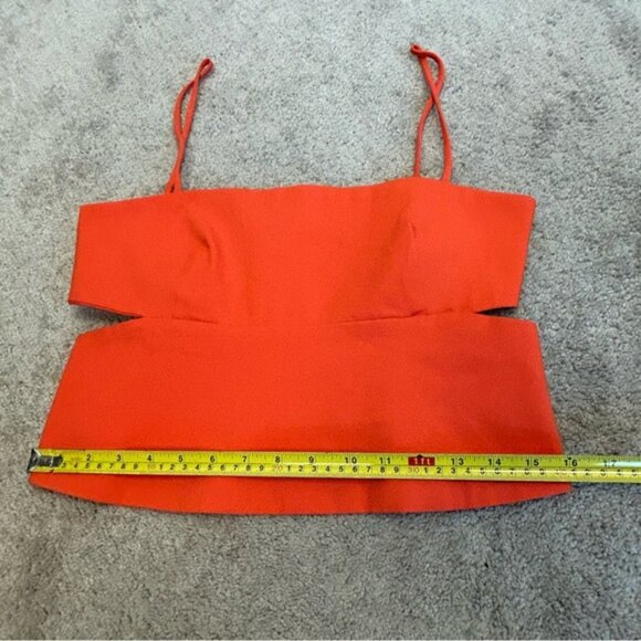 Zara Bright orange cutout camisole top blouse Sz L NWOT spring summer festival - Picture 9 of 16